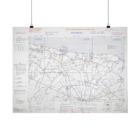 Gold Beach – Arromanches to Port-en-Bessin Defence Overprint Map (1944)