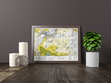 Caen – Watercolour Hillshade Map, Normandy 1944