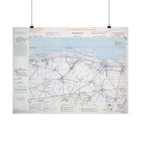 Juno–Gold Beach Defence Overprint Map of DDay (1944)